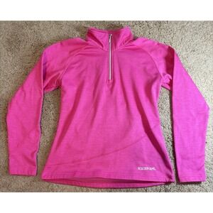 Boulder Gear Sweater Women XS Quarter Zip Heather Hot Pink 2445R Fleece Outdoor